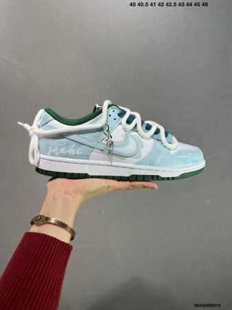 公司级耐克 Nike Dunk Low Retro 运动鞋复古解构绑带板鞋 双鞋带。作为 80 年代经典篮球鞋款，起初专为硬木球场打造，后来成为席卷街头的时尚标 - 点击图像关闭