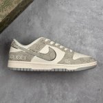 本地 核心私 nike Sb Dunk Low X Gucci 联名 灰白 高端定制 低帮休闲板鞋 定制鞋盒 大厂纯原品质出货 超高清洁度 皮料切割干净无任何毛