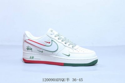 260 Nike Air Force 1 Af1耐克 空军一号休闲板鞋 斯图西联名 120090Adyqu半 36-45
