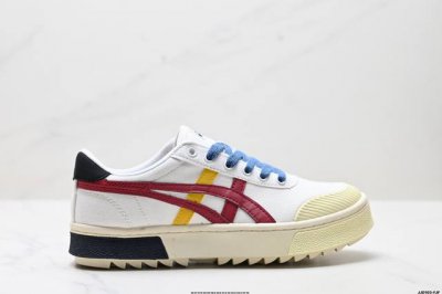 公司级Asics Court Mz 亚瑟士 软质牛培皮鞋面 中性学院系列 低帮复古厚底增高休闲运动板鞋 货号:1203A146-021 尺码:36 37 38