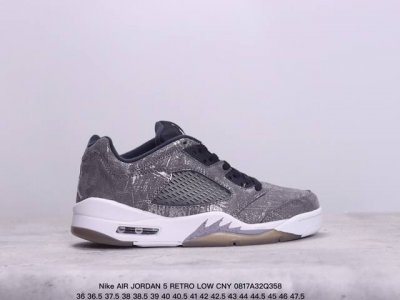 公司级nike Air Jordan 5 Retro Low Cny 皮革 潮流 防滑耐磨包裏性 中帮 复古篮球鞋 升级原楦原档案数据开发纸版楦型 采用同源纳帕