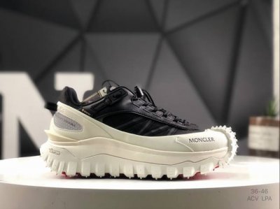360 公司级带半码Moncler 盟可睐/蒙口 Trailgrip Gtx 抗撕裂材质山地户外运动鞋 厚底增高男女鞋。鞋身采用Cordura防撕裂尼龙/Gor