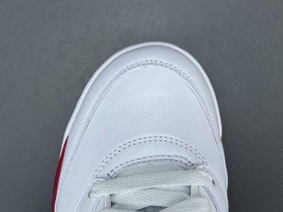 渠道优势 pk版 Aj5 Jordan Air Jordan 5 Retro Fire Red Black Tongue 火花 高帮 复古篮球鞋 男款 白红 货