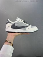 Aj1倒勾Travis Scott X Air Jordan 1 ” Reverse Mocha “ Aj1乔1 Ts 闪电 联名倒钩 低帮文化篮球鞋 完美品质