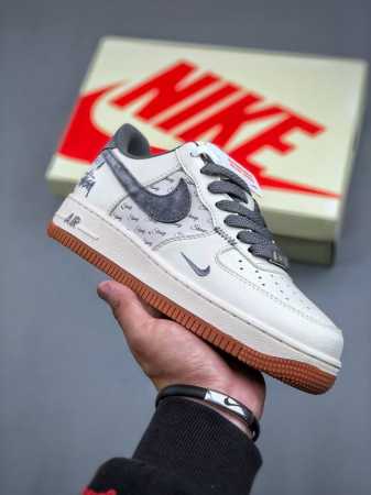 Nk Air Force 1'07 Low 斯图西联名-灰勾英文 空军一号 低帮休闲板鞋 Xz6188-256 #原楦头原纸板 原装鞋盒 定制五金配件 内置全掌 - 点击图像关闭