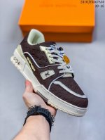 全新LV路易威登Louis Vuitton Trainer Sneaker Low休闲运动文化百搭板鞋 尺码：39-45 编码：10JYD307A30