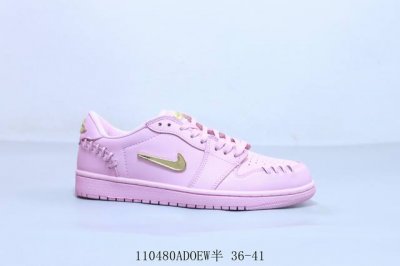 180 乔丹Air Jordan 1 Low Aj1 乔1低帮复古文化休闲运动篮球鞋粉补丁 110480Adoew半 36-41