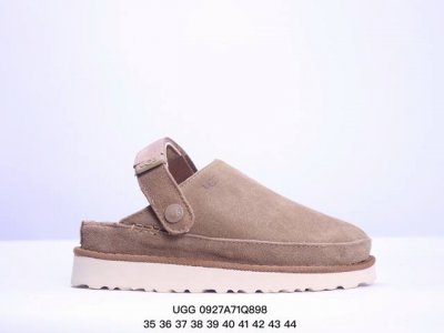 公司级 Ugg 棉拖 雪地靴 俏皮可爱的百变造型 魔术贴松紧带， 美国轻奢品牌ugg 平底系列冬季羊毛一体雪地休闲保暖家居包头棉拖鞋。官方同步包装 检验标 材料