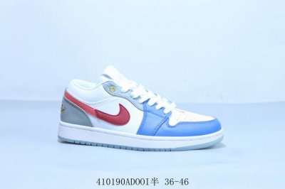 乔丹Air Jordan 1 Low Aj1 乔1低帮复古文化休闲运动篮球鞋 蓝白红 货号 Fn8901-164 410190Adooi半 36-46