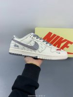 ：310 nike Sb Dunk Low“ 斯图西联名——条纹勾” 周年高端定制 低帮休闲板鞋 定制鞋盒 大厂纯原品质出货 超高清洁度 皮料切割干净无任何毛边