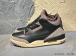 新品上市实拍 Air Jordan 3 Aj3乔丹3代篮球鞋 黑紫 联名 特殊鞋盒包装A Ma Maniere X Air Jordan 3 “Black”这款