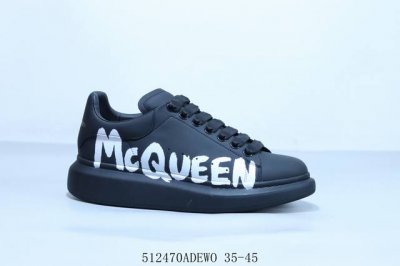 alexandermcqueen 亚历山大 麦昆Mcq 情侣款运动小白鞋厚底增高闪尾光滑牛皮平底鞋休闲鞋 时尚男女板鞋潮运动鞋 512470Adewo 35-4