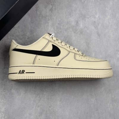 本地 核心私 Nike Air Force 1 Low 米白黑 空军一号 低帮休闲运动板鞋 原楦头原纸板 打造纯正空军版型 专注外贸渠道 全掌内置蜂窝气垫 原盒