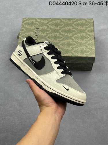 Nike Sb Dunk Low X Gucci 蓝灰白小钩 纯原大厂出品 极力推荐 原装头层材料 独家版型蒸餾加工 帶來的是更好的视觉和脚感体验 大厂纯原品质