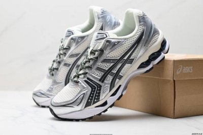 公司级Asics 亚瑟士 透气网眼鞋面配合部分合成革材质 采用全新Ahar+橡胶材质,更加耐磨日本专业跑鞋品牌 Asics 亚瑟士 Gel-Kayano 14