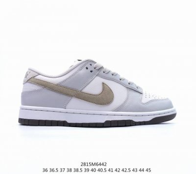 Nike Dunk Sb Low Premiumf 耐克 Sb 低帮 灰棕色 耐磨透气低邦透气滑板鞋 鞋身整体采用白色皮革打造，搭配灰色皮革框架覆盖层，整体简约