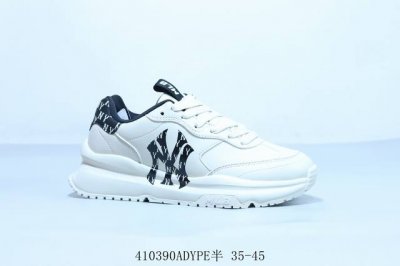 Korea韩国Ss19限定发售Ny美国榄球洋基队限定 X Mlb Big Ball Chunky A Running厚底老爹厚底休闲运动慢跑鞋“网纱白黑Ny印花