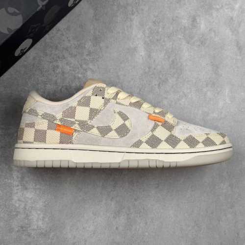 本地 核心私 Nk Sb Dunk Low Lv联名米黄灰牛仔 周年高端定制 低帮休闲板鞋 #高端定制鞋盒 原装头层材料 独家版型蒸餾加工 大厂纯原品质出货 超