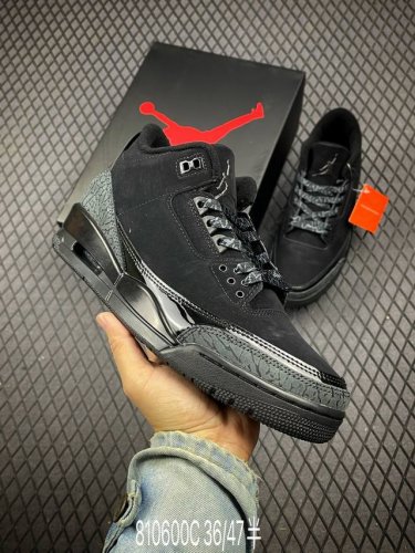 Nike Air Jordan 3 Retro 午夜黑 复古篮球鞋 货号：CT8532 001 大厂批次 原鞋开发 原楦原纸板同源开发 完美呈现版型 还原细节