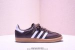 180 公司级Adidas Originals Samba Og桑巴舞系列绅士德训足球风百搭低帮休闲运动板鞋“尼龙军绿白生胶底” 货号：Ie6522 尺码36-