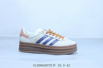 adidas阿迪达斯Gazelle Bold低帮耐磨厚底增高女子板鞋 三层 512080Adtte半 35.5-42