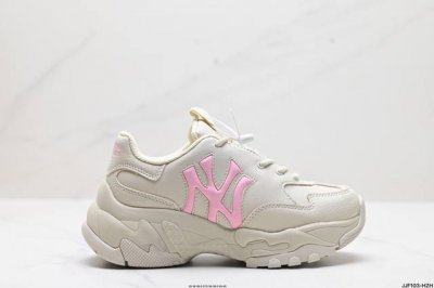 真标korea韩国限定发售ny美国榄球洋基队限定 X Mlb Big Ball Chunky Mesh 厚底老爹系列低帮网织轻量休闲运动慢跑鞋 货号:3Ashb