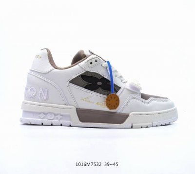 公司级全新lv路易威登louis Vuitton Trainer Sneaker Low休闲运动文化百搭板鞋 尺码:36-45，编码1016M7532