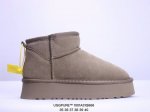 Ugg 雪地靴 女鞋广东原产，升级原楦原纸版开发版型，采用tpu模压定型翻毛皮鞋面材质，内嵌人造卷曲羊毛毛绒里衬和鞋垫,保暖锁热，选用17毫米uggpure 植