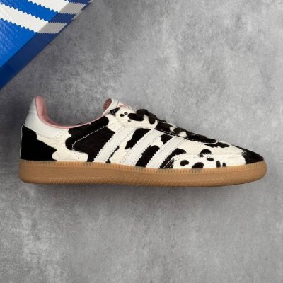 本地240 核心的 阿迪达斯/三叶草Adidas Originals Samba Og"Cow Print"桑巴舞系列绅士德训足球风百搭低帮休闲运动板鞋“棕毛奶