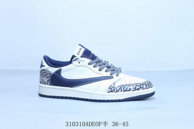 乔丹Air Jordan 1 Low Aj1 乔1低帮复古文化休闲运动篮球鞋倒勾 联名 310310Adeop半 36-45