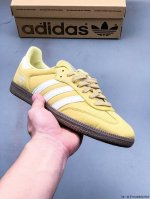 集图 阿迪达斯Adidas Originals Samba德训鞋 防滑耐磨 低帮板鞋 男女同款 简约大方的设计造型，使Notitle X Adidas Orig