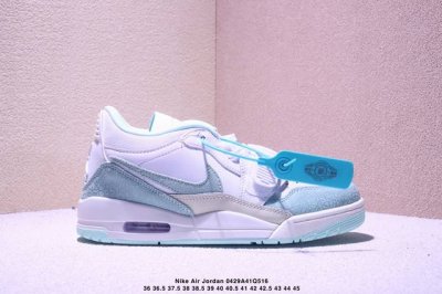 真标带半码耐克Nike Air Jordan Legacy 312 Low”White Pine Green“乔丹最强三合一混合版本低帮文化休闲运动篮球鞋 尺码