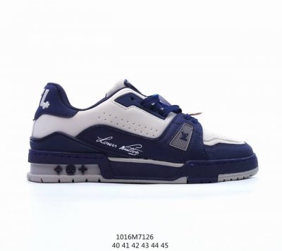 Lv路易威登louis Vuitton Trail Sneaker Low 休闲运动文化百搭篮球板鞋 致tpr光泽鞋底#耐弯折滴塑支持片#鞋垫嵌入超软脚感乳胶材