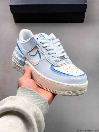 200 公司级头层！Nike/耐克 Air Force 1 Shadow 拼接马卡龙 侧身 Swoosh 采用叠加形的式呈现，同时跟后也将标志性 “Air” 字 - 点击图像关闭