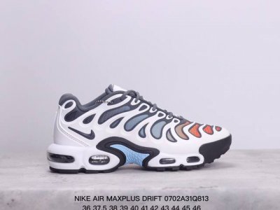 公司级耐克nike Air Maxplus Drift休闲气垫缓震跑步运动鞋 造型超讨喜！鞋面以帆布和织物材质包裹，保证了轻薄透气，更适合夏季穿着。鞋侧 鱼骨
