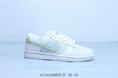 耐克 Nike Sb Dunk Low Pro 复古低帮 休闲运动滑板板鞋 白绿 411610Adeeu半 36-45