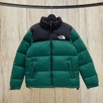 渠道优势，支持代发！ 外贸保真版：北面96款 绿色 The North Face 拼接拉链高领休闲运动羽绒服外套 韩版 男款 尺码：Xs S M Xl Xxl、