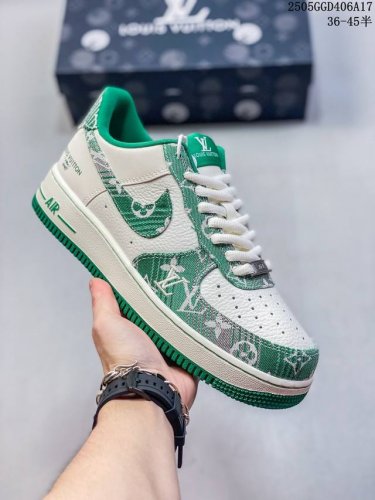 海外限量发售 公司级Nike Air Force 1 '07 Low Lv联名--绿牛仔 空军一号 3M反光 低帮 运动鞋 休闲鞋 折边针车 工艺难度大 原楦头