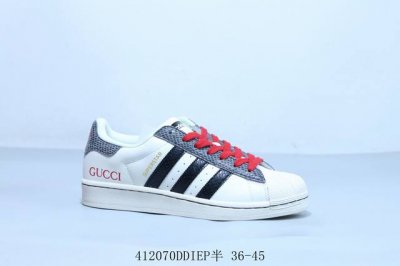 阿迪达斯Adidas三叶草 Superstar贝壳头经典百搭休闲运动板鞋 古驰 货号 Bz2523 41 Ddiep半 36-45