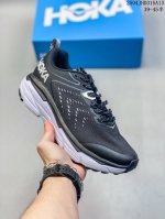 真标带半码 Hoka One One Challenger Atr 6 透气 织物减震防滑耐磨 低帮跑步鞋 女款 黑蓝 尺码：见图 编码：03Jhd315A13