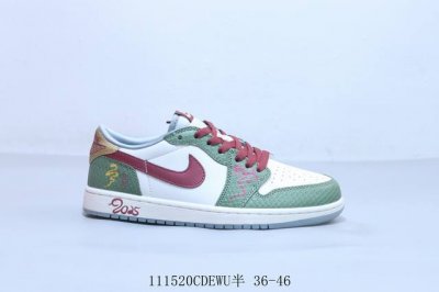 200 乔丹Air Jordan 1 Low Aj1 乔1低帮2025蛇年限定 复古文化休闲运动篮球鞋 111520Cdewu半 36-46