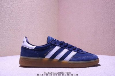 公司级Adidas Handball Spezial 官方正确版本 阿迪达斯经典款 复古休闲板鞋 全鞋采用反毛皮制作 牛筋耐磨大底 承载青春情怀的板鞋 经典三条