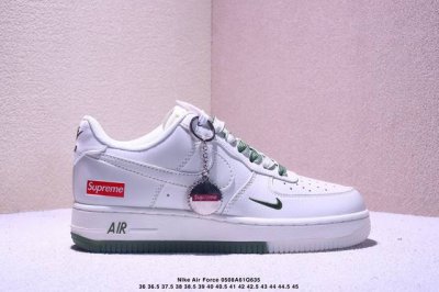 海外限量发售！公司级Nike Air Force 1 '07 Low “Supreme联名--米青”空军一号 低帮 运动鞋 休闲鞋 折边针车 工艺难度大 原楦头