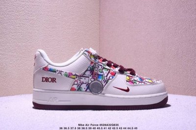 海外限量发售 公司级Nike Air Force 1 '07 Low 迪奥联名 彩色插花 空军一号 低帮 运动鞋 休闲鞋 折边针车 工艺难度大 原楦头原纸板 原