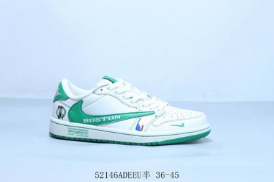 乔丹Air Jordan 1 Low Aj1 Nba 联名 倒勾 乔1低帮复古文化休闲运动篮球鞋 52146Adeeu半 36-45
