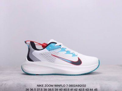 真标nike Zoom Winflo 7耐克男女鞋夏新款网面气垫运动跑步鞋 货号:Cj0291-013 尺码:36 36.5 37.5 38 38.5 39 4