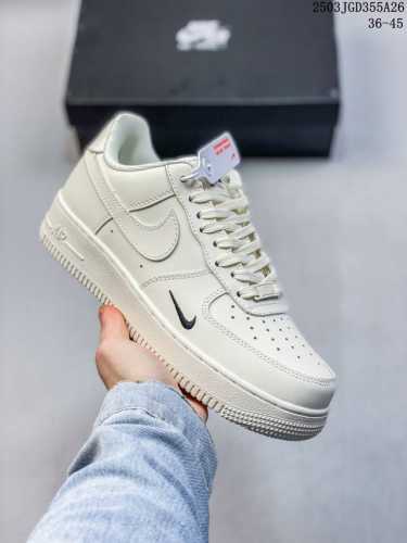 160 公司级带半码 af1耐克 Nike Air Force 1 ‘07 Low 空军一号 厚底增高百搭运动板鞋 原楦头原纸板 打造纯正空军版型，专注外贸渠道
