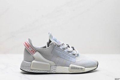 真标adidas 阿迪达斯 Nmd_R1 V2 Boost 爆米花超弹中底 针织网面休闲运动跑鞋 货号:Fy1 尺码:36-41 Id:Dsd187-Qdf