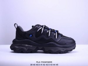 公司级斐乐 FILA 男女鞋熔岩鞋老爹鞋革面运动鞋2024冬季新款 XM1112Q935