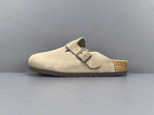 渠道优势，！ 外贸版 勃肯 Birkenstock 皮革 休闲舒适搭扣 包头拖鞋 男女同款 尺码 35 36 37 38 39 40 41 42 43 44 4